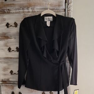 Sheri Martin Black Jacket and Flowy Pants